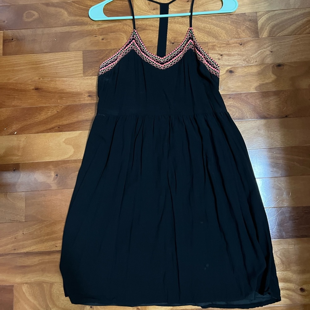 Francesca’s black beaded dress
